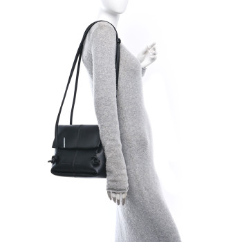 BOTTEGA VENETA Calfskin Small Falcon Shoulder Bag Black