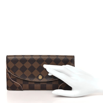 LOUIS VUITTON Damier Ebene Caissa Wallet Rose Ballerine