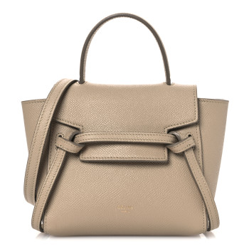 CELINE Grained Calfskin Pico Belt Bag Light Taupe