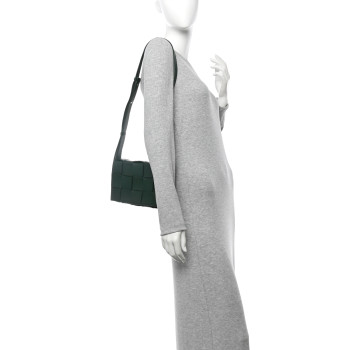 BOTTEGA VENETA Lambskin Maxi Intrecciato Cassette Crossbody Bag Raintree