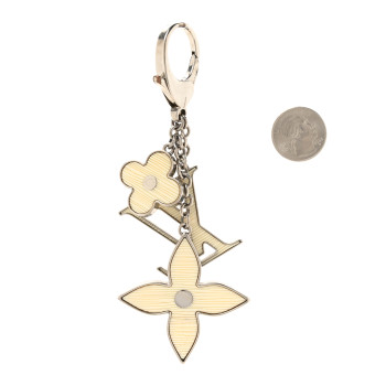 LOUIS VUITTON Fleur d'Epi Bag Charm Ivory