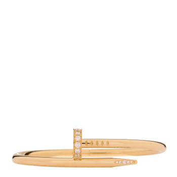 CARTIER 18K Yellow Gold Diamond Juste Un Clou Bracelet 15