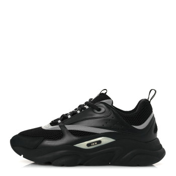 CHRISTIAN DIOR Technical Mesh Calfskin Mens B22 Sneakers 46 Black
