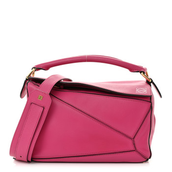 LOEWE Calfskin Small Puzzle Bag Fuchsia