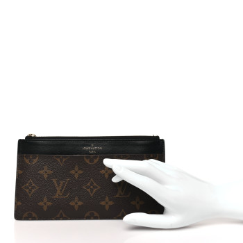 LOUIS VUITTON Monogram Slim Purse Black
