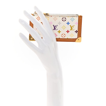 LOUIS VUITTON Monogram Multicolor Key Pouch White