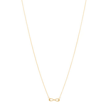 TIFFANY 18K Yellow Gold Infinity Pendant Necklace