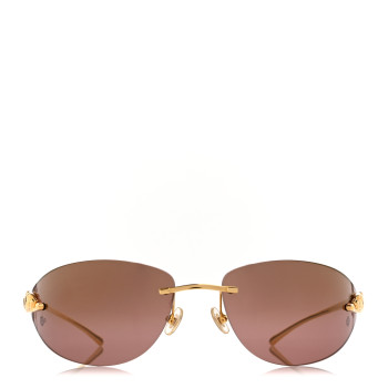 CARTIER Metal Panthere De Cartier Rimless Sunglasses Gold