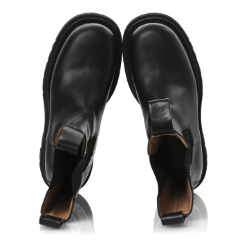 BOTTEGA VENETA Calfskin The Lug Chelsea 55mm Boots 37 Black