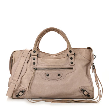 BALENCIAGA Agneau Classic Hardware City Bois de Rose