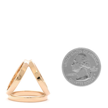 HERMES Permabrass Gold Trio Scarf Ring