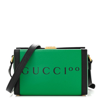 GUCCI Grained Calfskin Gucci 100 Mini Bag Green