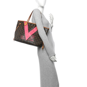 LOUIS VUITTON Monogram V Neverfull MM Grenade