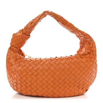 BOTTEGA VENETA Nappa Intrecciato Small Jodie Twist Orange
