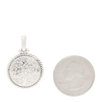 DAVID YURMAN Sterling Silver Diamond Cable Collectibles Tree of Life Amulet Pendant