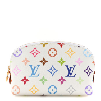 LOUIS VUITTON LV x TM Monogram Multicolor Cosmetic Pouch PM White