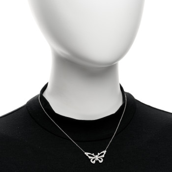 TIFFANY Platinum Diamond .45ctw Enchant Butterfly Necklace