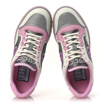 GUCCI Dali Soft Calfskin Womens Mac80 Sneakers 37 Off White Grey Sky Light Rose