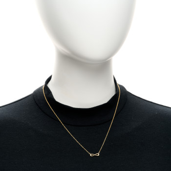 TIFFANY 18K Yellow Gold Infinity Pendant Necklace
