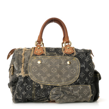 LOUIS VUITTON Denim Patchwork Speedy 30 Grey LOUIS VUITTON Denim Patchwork Speedy 30 Grey