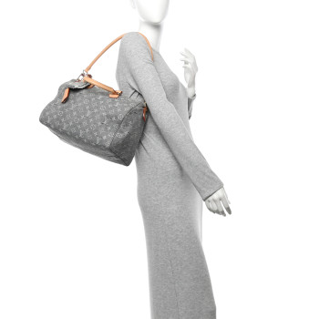 LOUIS VUITTON Monogram Denim Speedy Soft 30 Washed Gray