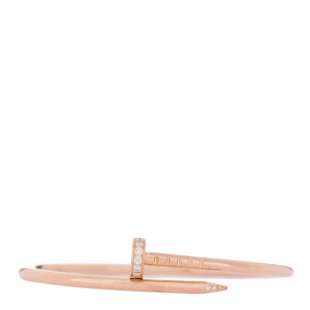 CARTIER 18K Pink Gold Diamond Small Juste Un Clou Bracelet 14