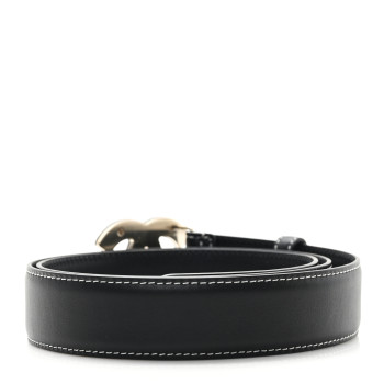 CHANEL Calfskin CC Belt 85 34 Black
