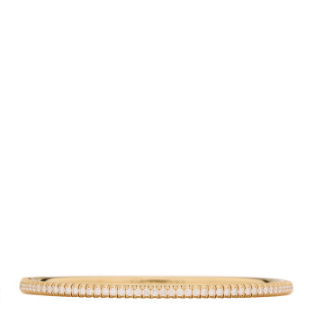 CARTIER 18K Yellow Gold Diamond Etincelle de Cartier Bangle Bracelet 15