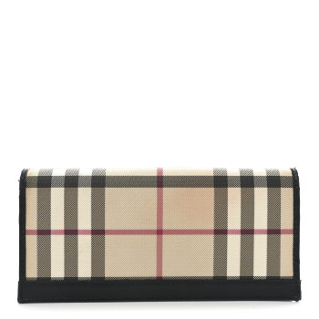 BURBERRY House Check Continental Wallet Black