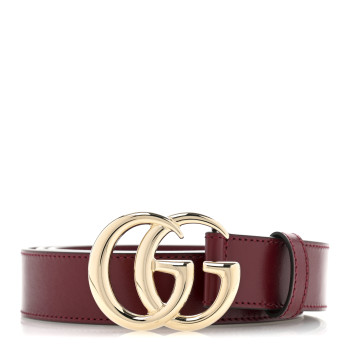 GUCCI Plutone Calfskin Double G 30mm Belt 110 44 Rosso
