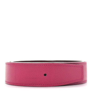 HERMES Epsom 32mm Belt Strap 85  Rose Tyrien Rouge H