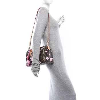 LOUIS VUITTON LV X TM Monogram Cherry Blossom Speedy Bandouliere 25 Sakura Brown