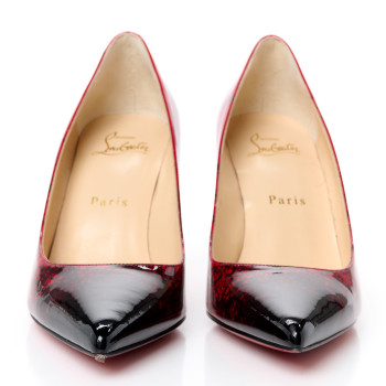 CHRISTIAN LOUBOUTIN Patent Logo Degrade Decollete 554 85 Pumps 37 Black Loubi