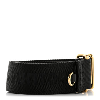 LOUIS VUITTON Nylon Petite Malle Souple Shoulder Strap Black
