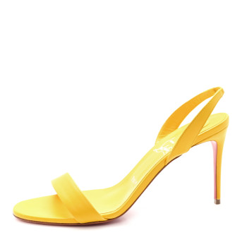 CHRISTIAN LOUBOUTIN Calfskin O Marylin 85 Slingback Sandal Heels 40 Pollen