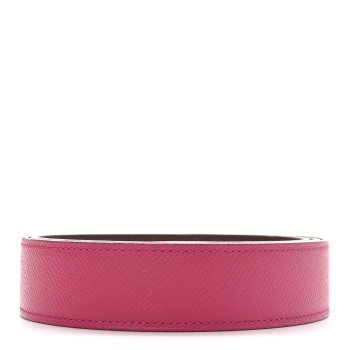 HERMES Epsom 32mm Belt Strap 85  Rose Tyrien Rouge H