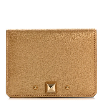 HERMES Metallic Chevre Chamkilight Medor Card Holder Dore