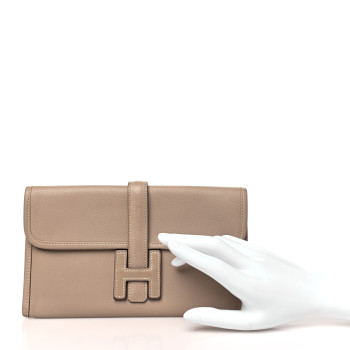 HERMES Swift Jige Duo Clutch Argile