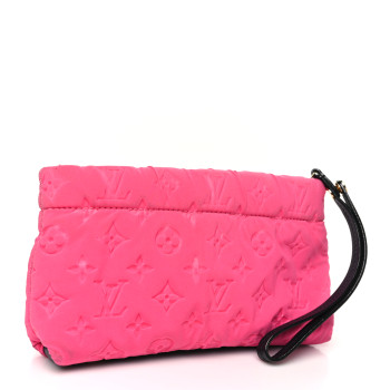 LOUIS VUITTON Monogram Scuba Clutch Pochette Fuchsia