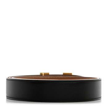 HERMES Box Togo 32mm H Belt 110 44 Black Gold