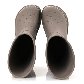 BALENCIAGA X CROCS Rubber Womens Rain Boots 39 Beige