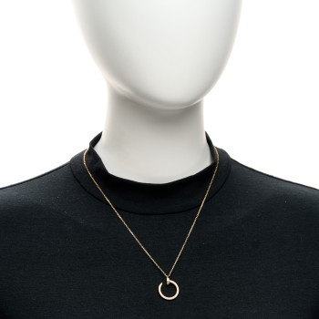 CARTIER 18K Yellow Gold Diamond Juste Un Clou Paved Pendant Necklace