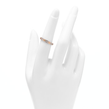 CARTIER 18K Pink Gold Diamond 2.6mm LOVE Paved Band Ring 52 6