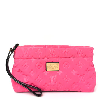 LOUIS VUITTON Monogram Scuba Clutch Pochette Fuchsia