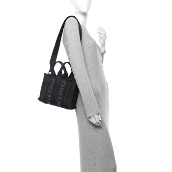 CHLOE Nylon Small Woody Tote Black