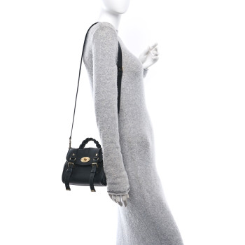 MULBERRY Heavy Grain Mini Alexa Black