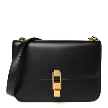 SAINT LAURENT Smooth Calfskin Carre Satchel Black