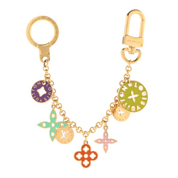 LOUIS VUITTON Enamel Looping Key Chain Bag Charm Multicolor
