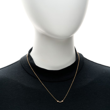 TIFFANY 18K Rose Gold Mini T Smile Pendant Necklace