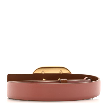 VALENTINO GARAVANI Calfskin VLogo Reversible Belt 70 28 Poudre Brown